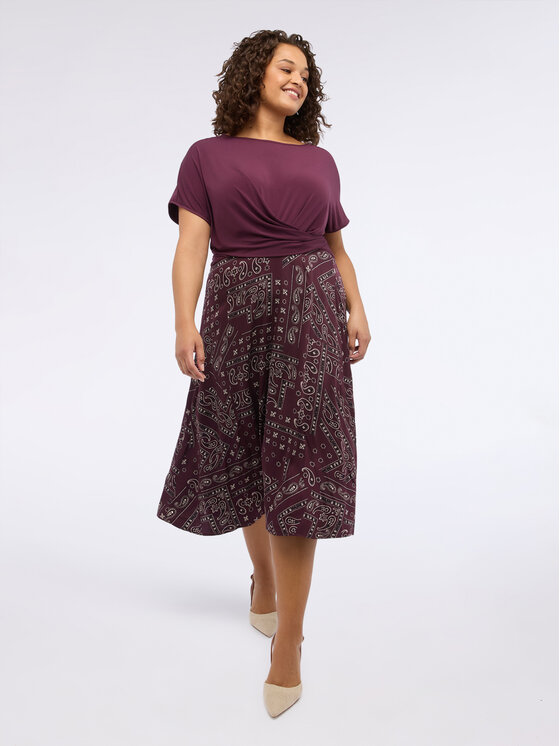 Fiorella Rubino Fiorella Rubino Vestito da giorno 7037T001720N0Z6 Bordeaux A-Line Fit