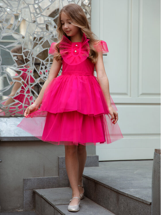 SLY SLY Sukienka 3W-04A Różowy Classic Fit