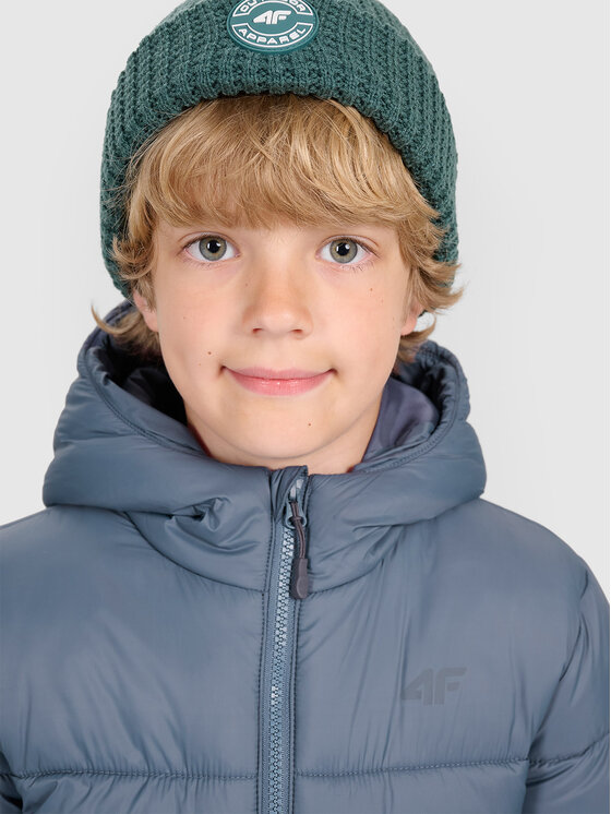 4F 4F Kurtka puchowa OUTERWEAR Szary ciemny Regular Fit