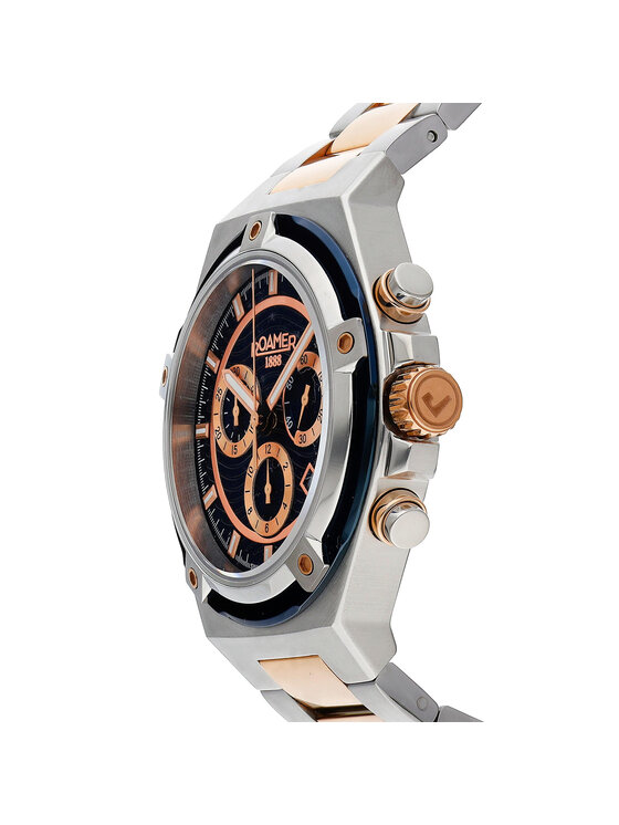 Roamer Roamer Zegarek Tempomaster Chrono 221837 49 45 20 Srebrny