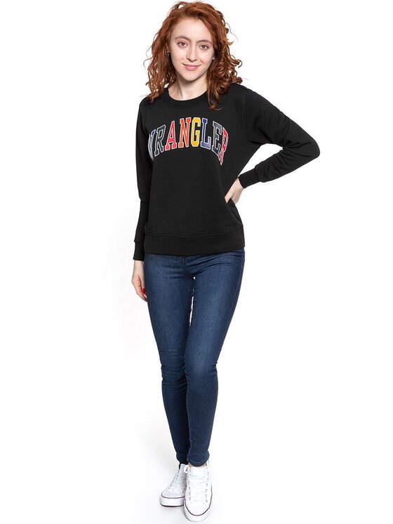 Wrangler Wrangler Felpa REGULAR SWEAT Nero Regular Fit
