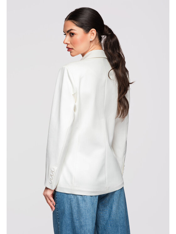 Ombre Ombre Sako OW-BLZB-0114 Bílá Slim Fit