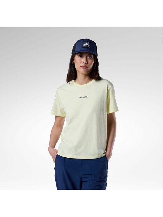 Rossignol Rossignol T-Shirt W Graphic Waterfall Tee Żółty jasny Relaxed Fit