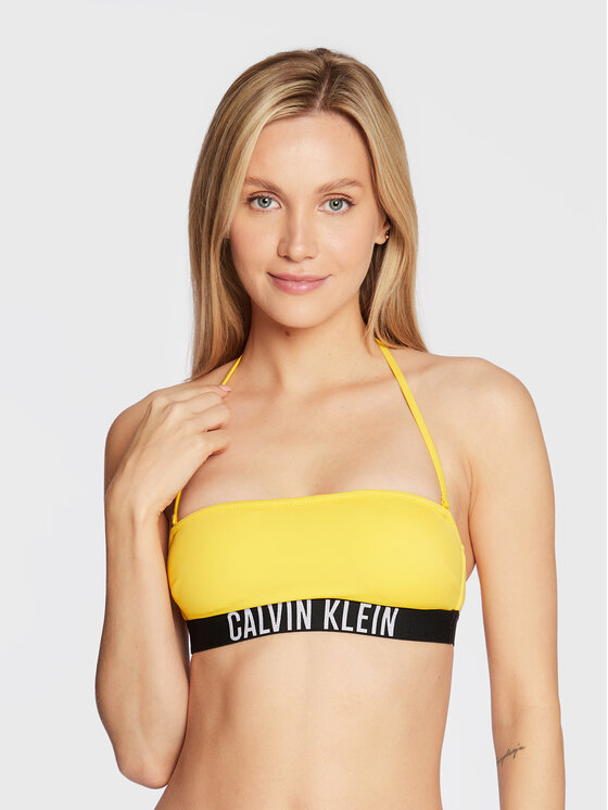 Calvin Klein Swimwear Bikini augšdaļa Intense Power KW0KW01907 Dzeltens