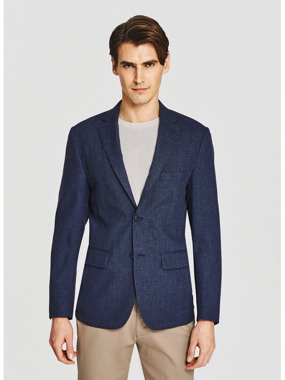 Pako Lorente Pako Lorente Marynarka P26SP-3X-020 Granatowy Slim Fit