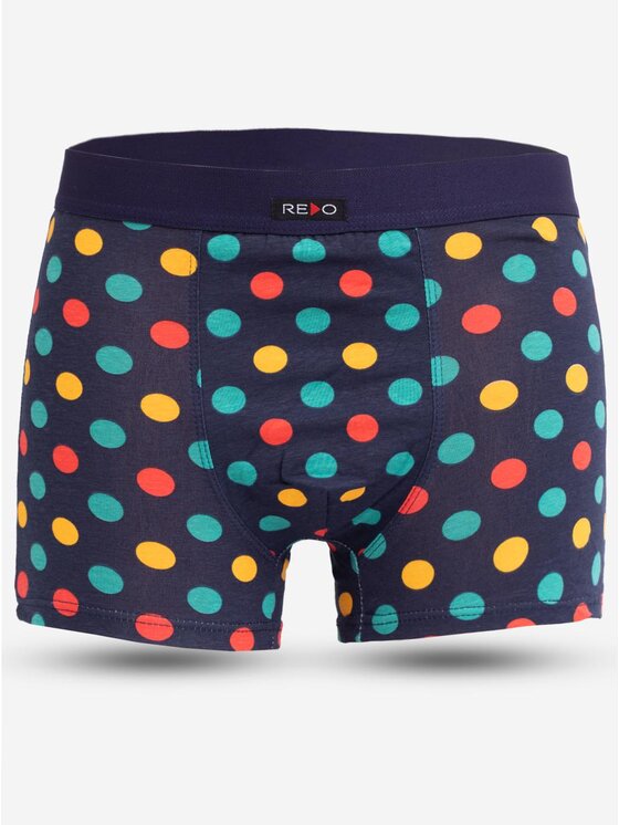 MyStars MyStars Bokserki Bokserki Męskie Granatowe MyStars Dots M Niebieski