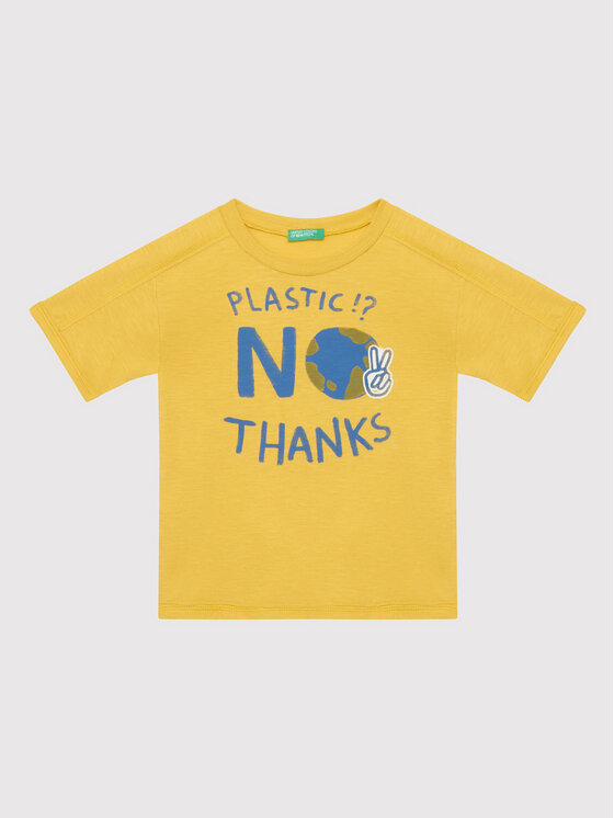 United Colors Of Benetton Tricou 3Z7QC101E Galben Regular Fit