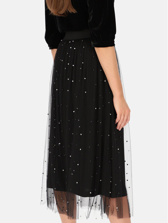 L’AF L’AF Spódnica maxi Perla Czarny Regular Fit