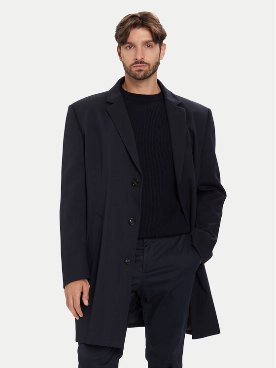 Bugatti Bugatti Vilnas mētelis 821628-84221 D Tumši zils Regular Fit