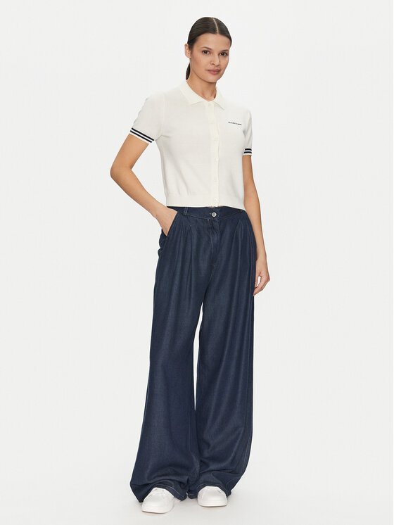 Guess Jeans Guess Jeans Поло W5GR03 Z3HO2 Кремовий Regular Fit