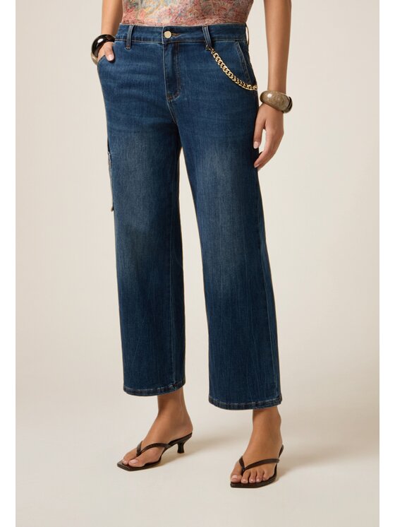 Oltre Oltre Jeansy P418R008694N024 Niebieski Regular Fit