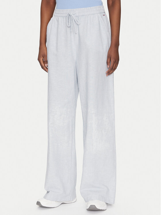 Tommy Jeans Pantaloni di tessuto DW0DW20352 Blu Regular Fit, taglia : S