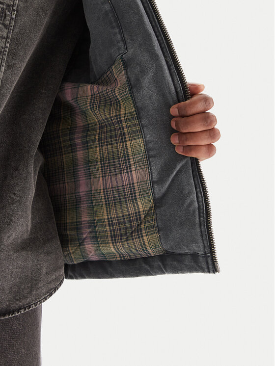 Quiksilver Quiksilver Jeansová bunda Shaper Pad EQYJK04174 Šedá Regular Fit