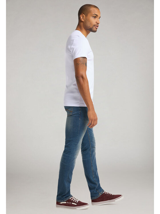 Mustang Mustang T-shirt ALEX C EMBROIDERY Bianco Regular Fit