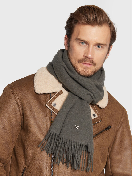 Tommy Hilfiger Tommy Hilfiger Шарф Elevated Plaque AM0AM10376 Сірий