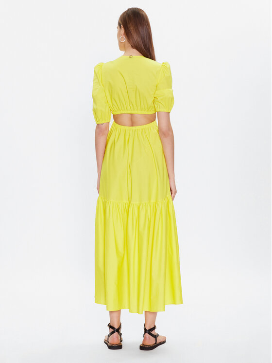 TWINSET TWINSET Poletna obleka 231TT2044 Rumena Regular Fit