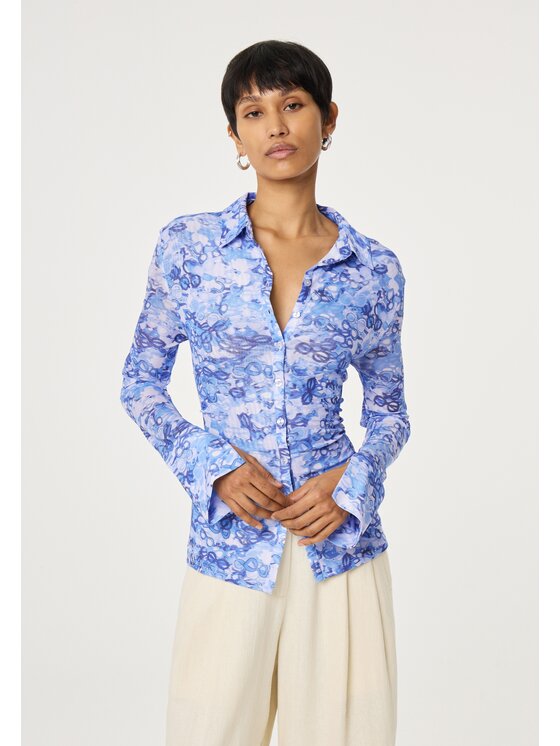 Fabienne Chapot Fabienne Chapot Bluzka 6232-1790-173 Niebieski jasny Slim Fit