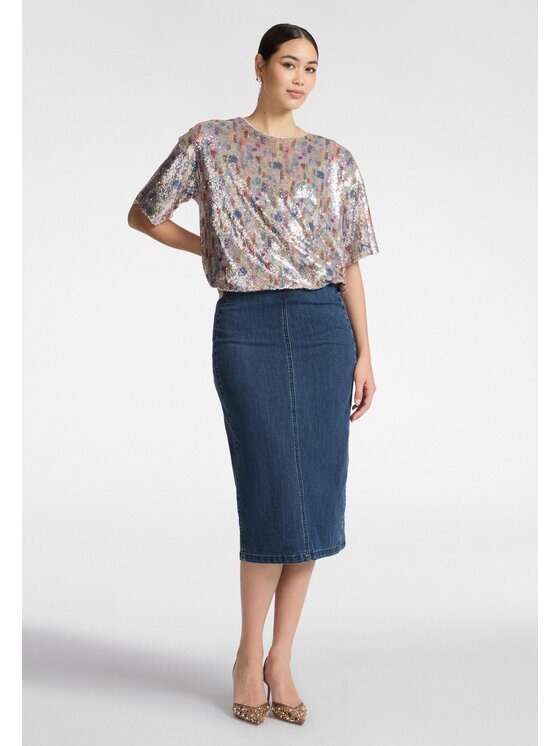 Elena Mirò Elena Mirò Blusa 2160Z000041N001 Grigio Boxy Fit
