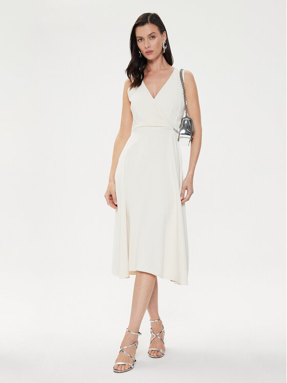 Rinascimento Rinascimento Kokteiļkleita CFC0118517003 Écru Regular Fit