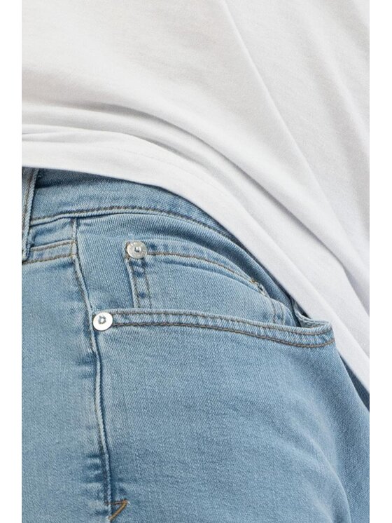 MyStars MyStars Szorty jeansowe Krótkie Spodenki Jeansowe Skinny Męskie Jasne Niebieskie MyStars Classic 32 Niebieski Skinny Fit