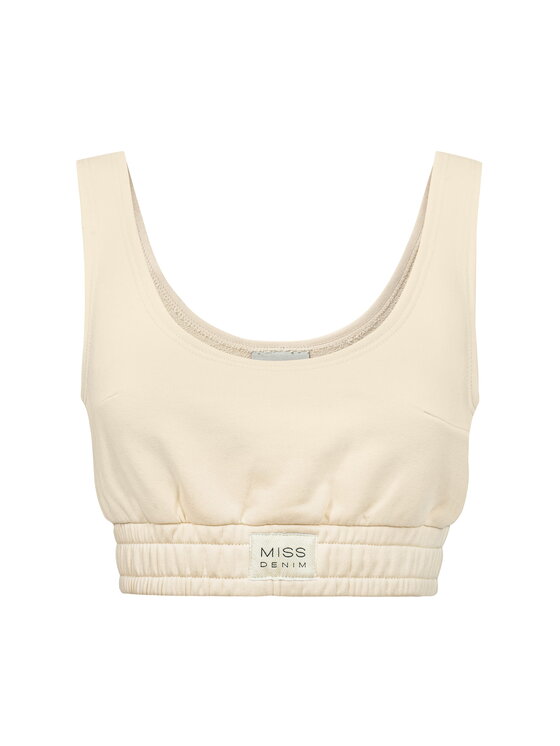 MissDenim MissDenim Top Flippy Top Beżowy Basic Fit
