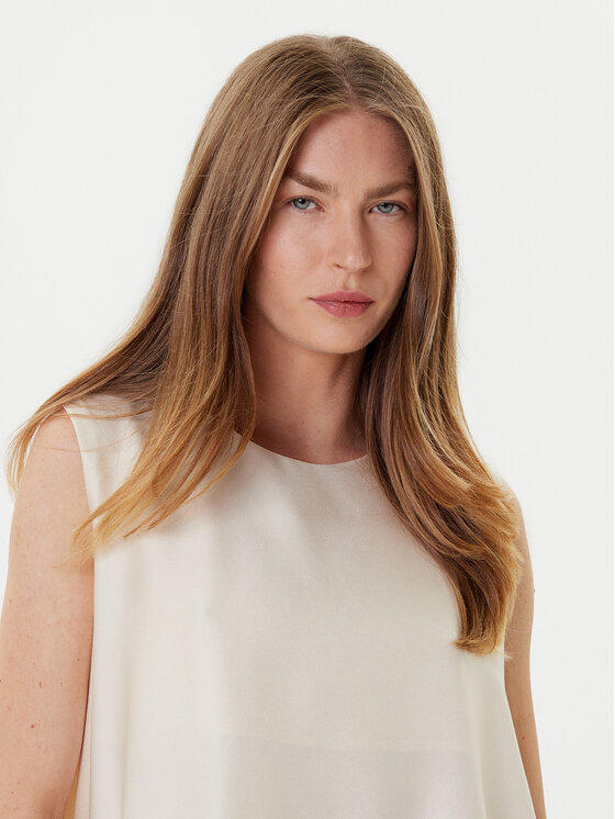 Eleh Eleh Bluse ESS250048 Écru Regular Fit