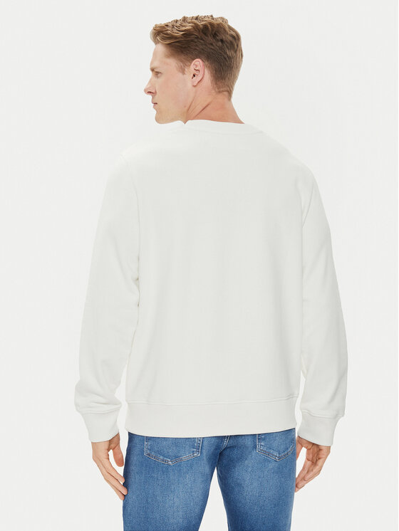 Calvin Klein Jeans Calvin Klein Jeans Felpa Embro J30J325270 Écru Regular Fit