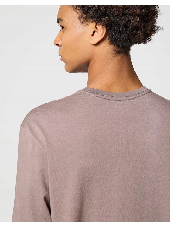 Wrangler Wrangler T-Shirt Longsleeve Graphic Tee Brązowy Relaxed Fit