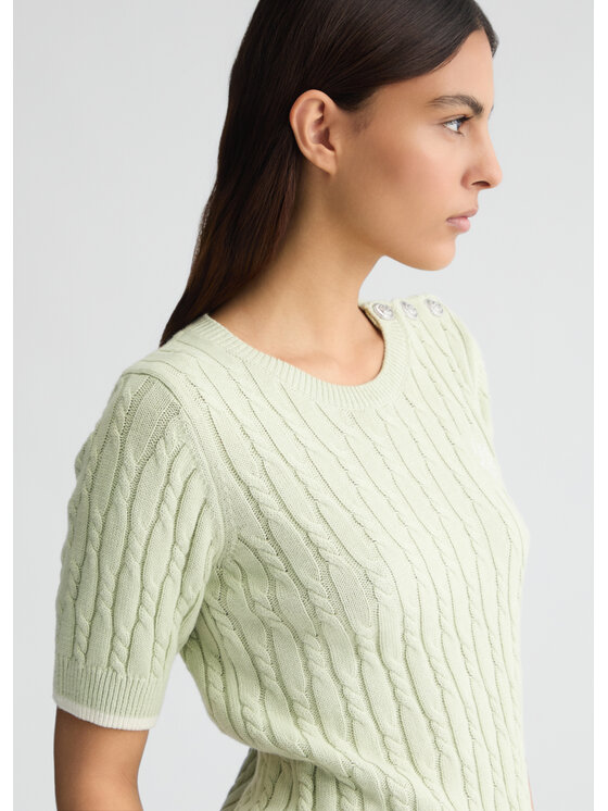 Liu Jo Liu Jo Sweter WA5117MS016C3675 Zielony Regular Fit