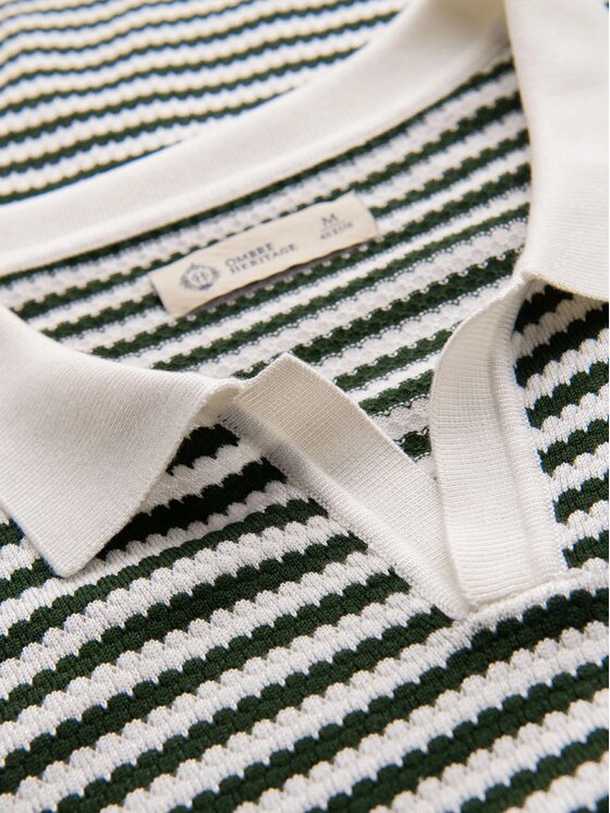 Ombre Ombre Polo OM-POSS-0161 Zielony Slim Fit
