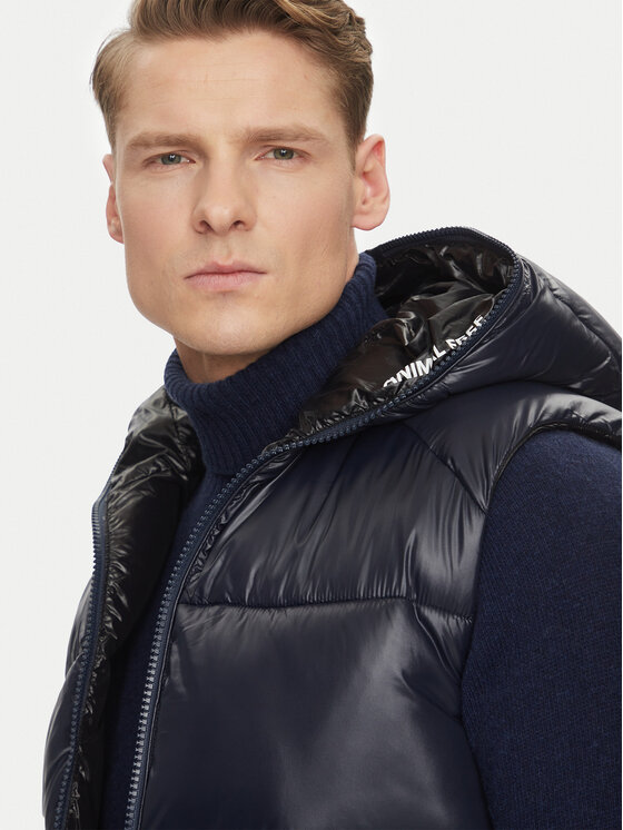 Save The Duck Save The Duck Brezrokavnik D80296M LUCK19 Mornarsko modra Regular Fit