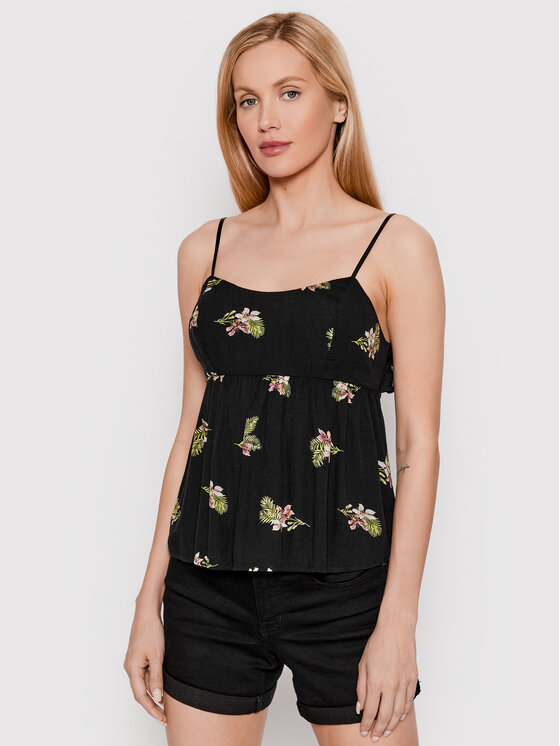 Volcom Top Happy Clouds B0412200 Črna Regular Fit