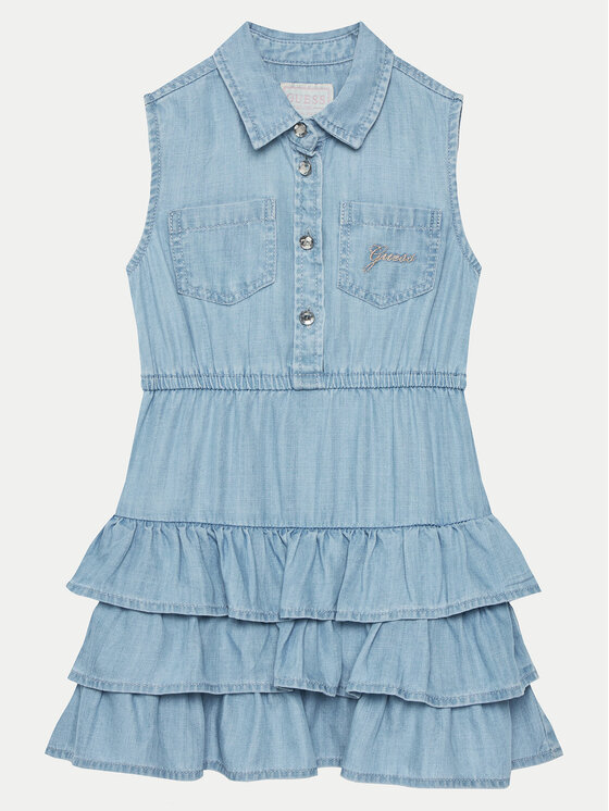Guess Guess Джинсова сукня K5RK19 D3X30 Голубий Regular Fit
