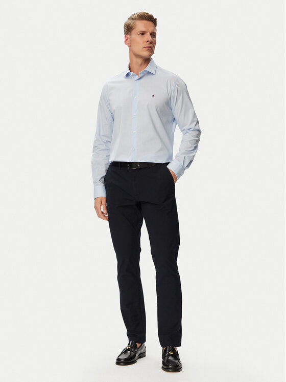 Tommy Hilfiger Tommy Hilfiger Marškiniai MW0MW43749 Mėlyna Slim Fit