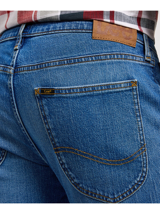 Lee Lee Jeansy Luke Medium Stretch in Indigo Vintage Niebieski Slim Tapered Fit