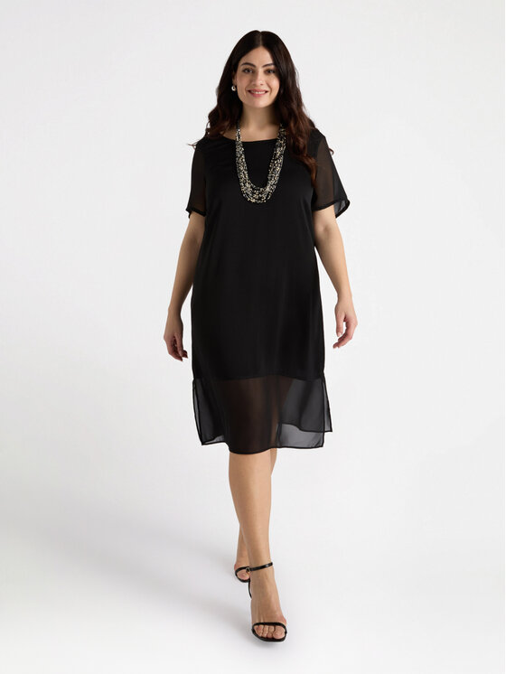 Fiorella Rubino Fiorella Rubino Vestito da giorno 7577T001602N033 Nero Regular Fit