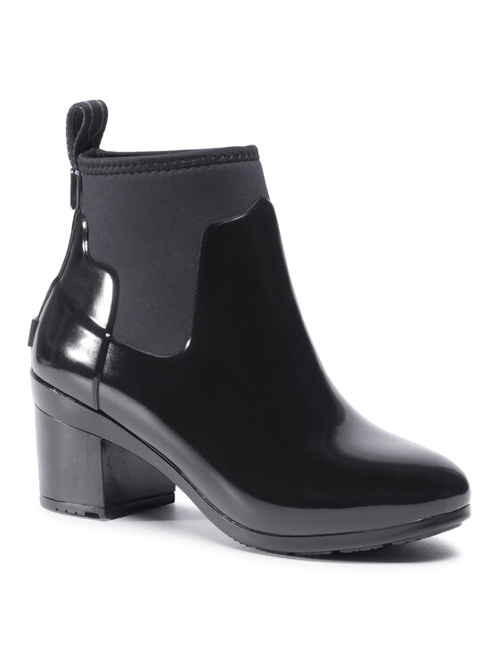 Hunter refined mid heel gloss rain boots sale