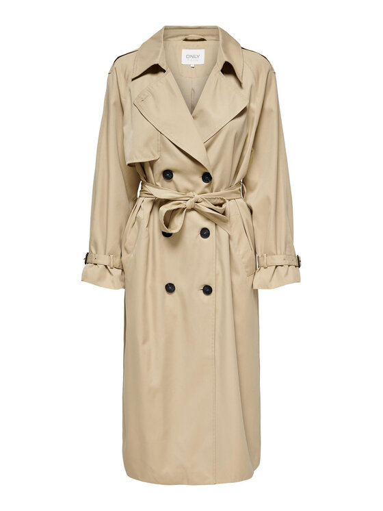 ONLY ONLY Trenčkot Chloe 15242306 Bež Regular Fit