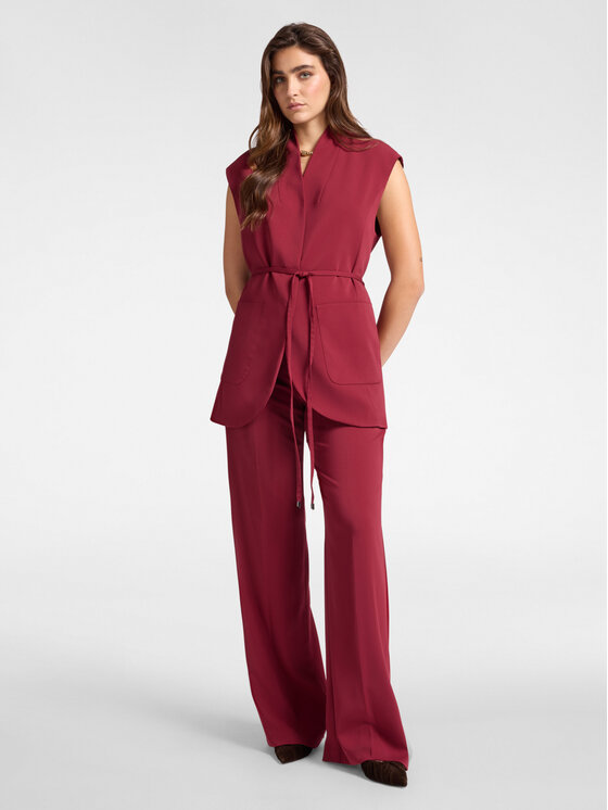 Elena Mirò Elena Mirò Pantaloni di tessuto P165P200368N067 Bordeaux Regular Fit