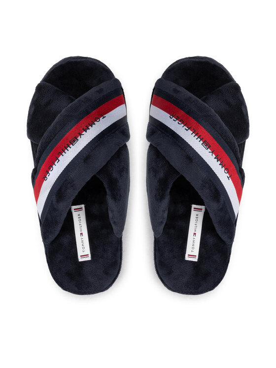Tommy Hilfiger Tommy Hilfiger Παντόφλες Σπιτιού Comfy Home Slippers With Straps FW0FW06587 Σκούρο μπλε