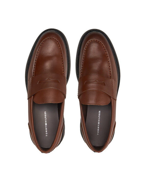 Tommy Hilfiger Tommy Hilfiger Slipper Comfort Lwt Lth Loafer FM0FM05089 Braun