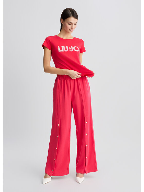 Liu Jo Liu Jo Spodnie materiałowe TA5059FS000X0674 Czerwony Regular Fit