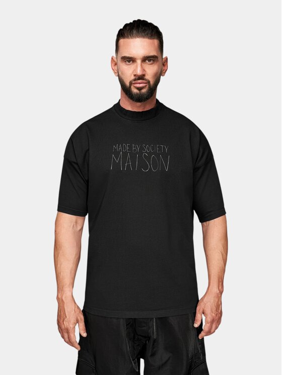 MADE BY SOCIETY MADE BY SOCIETY T-Shirt Volume - T17617 Czarny Basic Fit