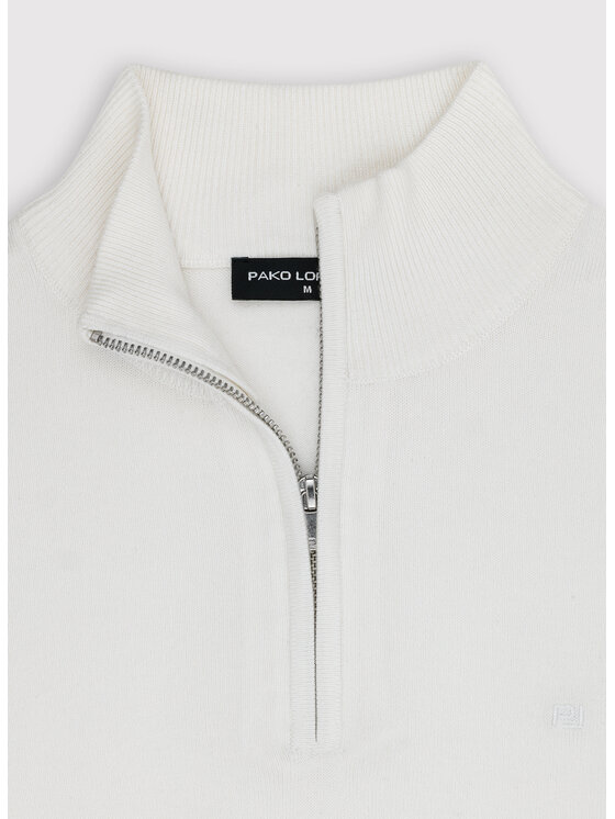 Pako Lorente Pako Lorente Sweter P26WF-2X-024 Biały Straight Fit
