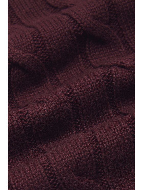 Lancerto Lancerto Sweter Vetle SW073224000088 Bordowy Regular Fit