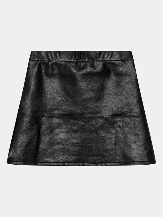 Calvin Klein Jeans Calvin Klein Jeans Spódnica z imitacji skóry Spacer IG0IG02295 Czarny Regular Fit
