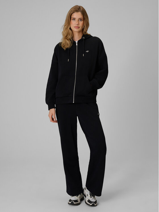 4F 4F Spodnie dresowe basic Czarny Regular Fit