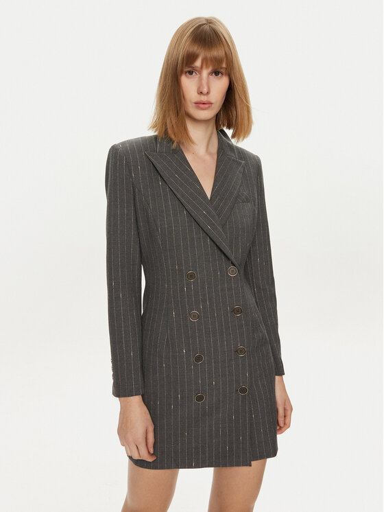 Simona Corsellini Simona Corsellini Ежедневна рокля A24CPAB028 Сив Regular Fit