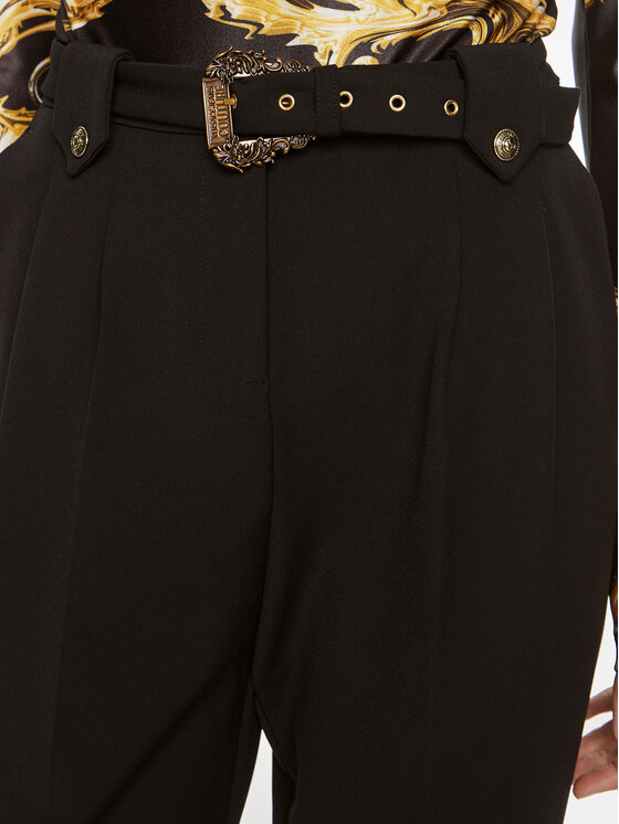 Versace Jeans Couture Versace Jeans Couture Hlače iz tkanine 77HAA117 Črna Straight Fit