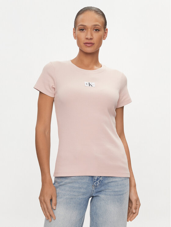 Calvin Klein Jeans Calvin Klein Jeans T-shirt J20J223358 Ružičasta Slim Fit